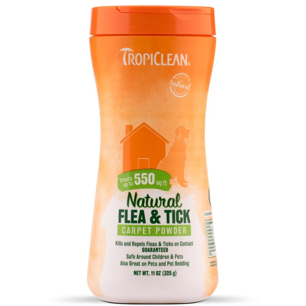 15% OFF: Tropiclean Natural Flea & Tick Carpet & Pet Powder 11oz