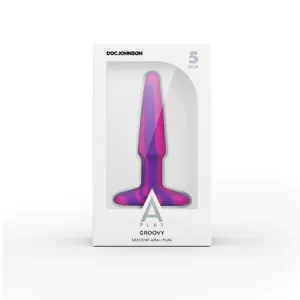 A Play 5' Goovy Silicone Anal Plug - Multicolor/Pink