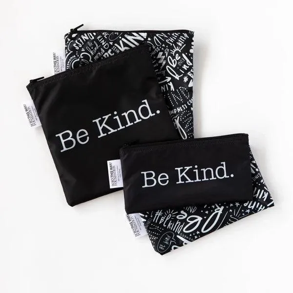 Bumkins Reusable Snack Bag, Small 2 Pk: Be Kind