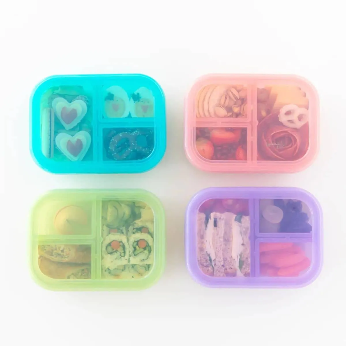 Bumkins Three Section Bento Box - Jelly Silicone