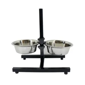 Cheeko Elevated Twin Dog Bowls