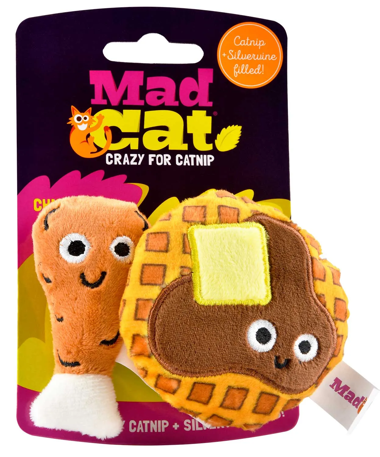 Chicken/Waffles Mad Cat Catnip Toys, 2-pk