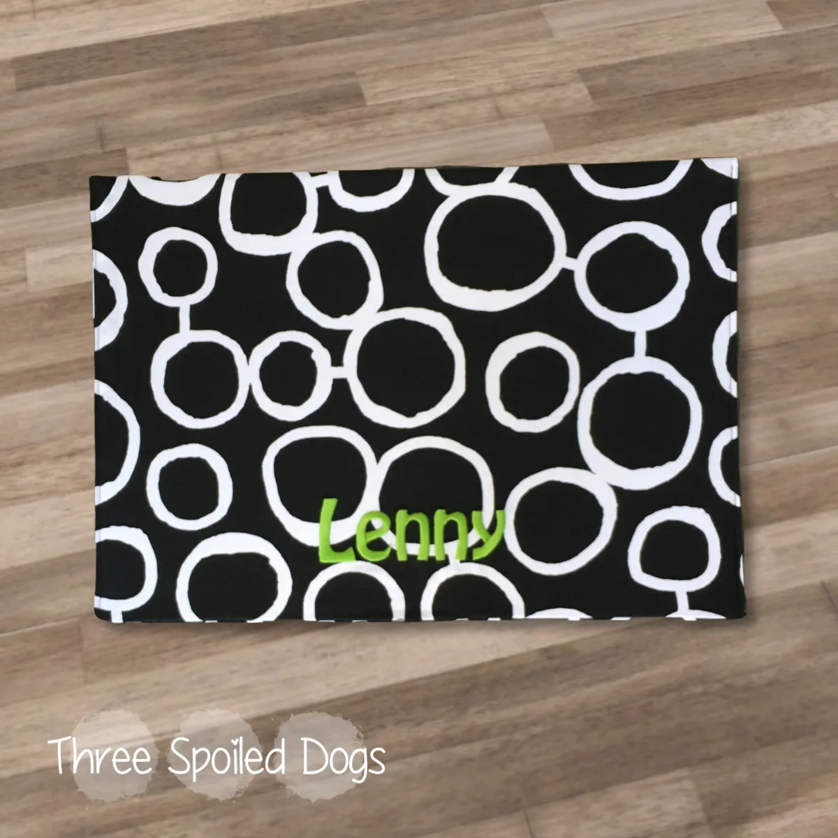 Circles Dog Bowl Placemats with Personalization