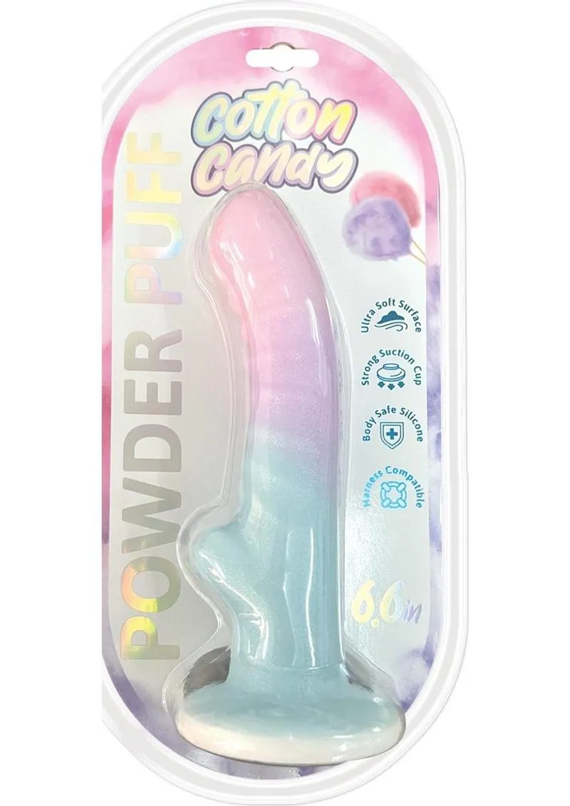 Cotton Candy Powder Puff Mini Silicone Dildo