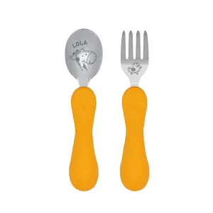 Easy Grip Fork & Spoon Set - Lola