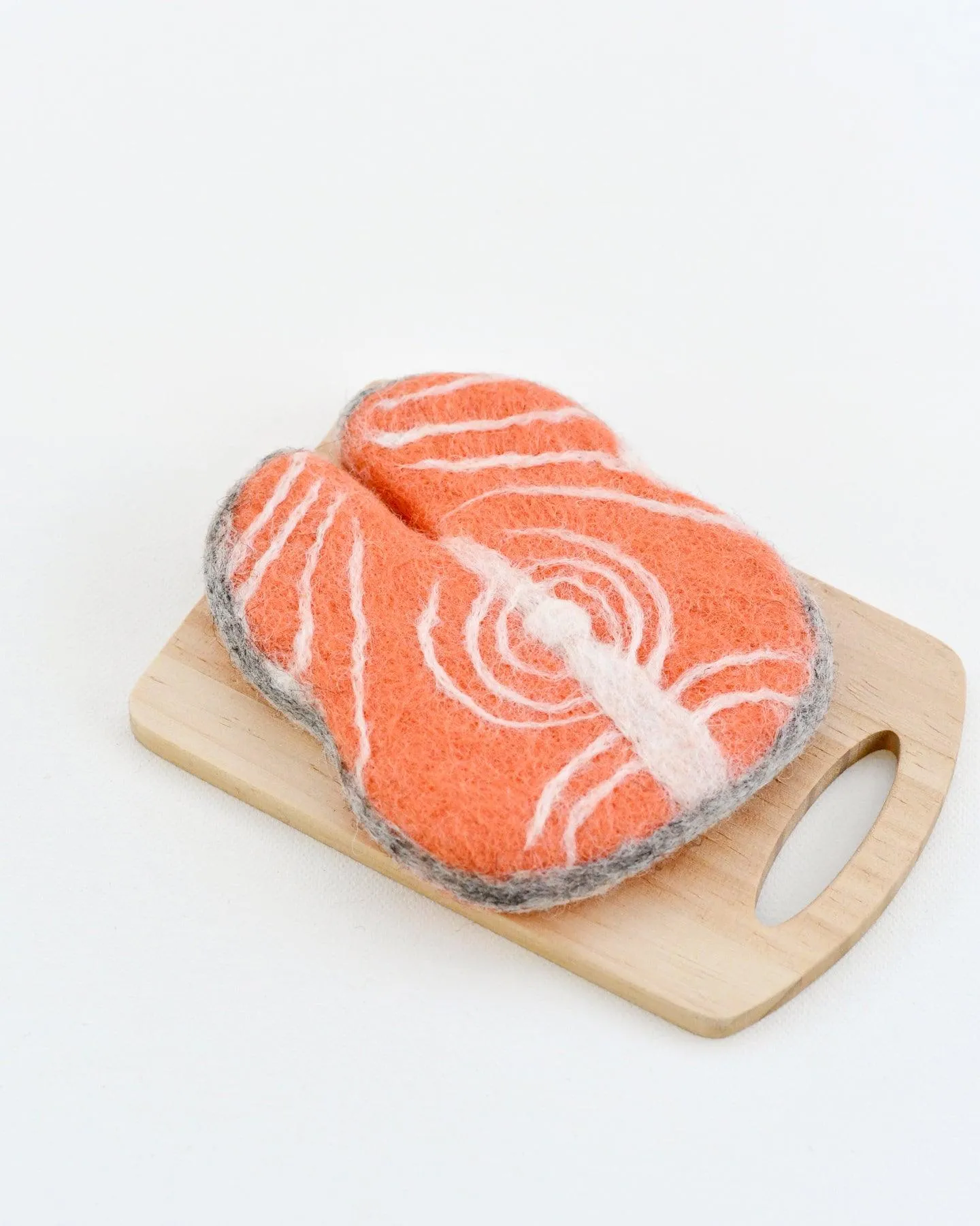 Felt Salmon Slice for Play Shop