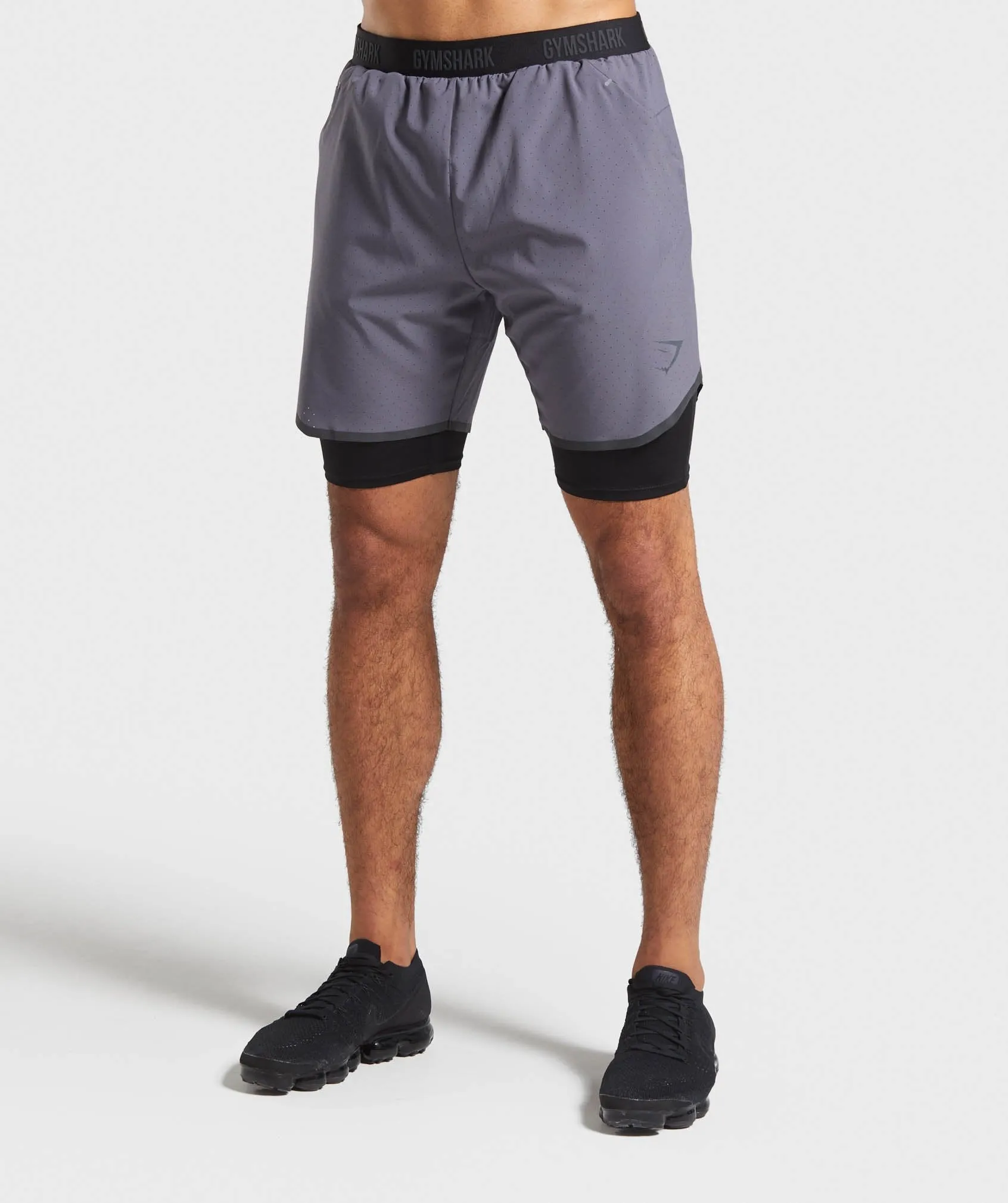 Gymshark 2 in 1 Tech Shorts - Slate Grey