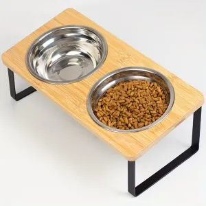 Healthy and Convenient Raised Cat Food Water Bowl Set