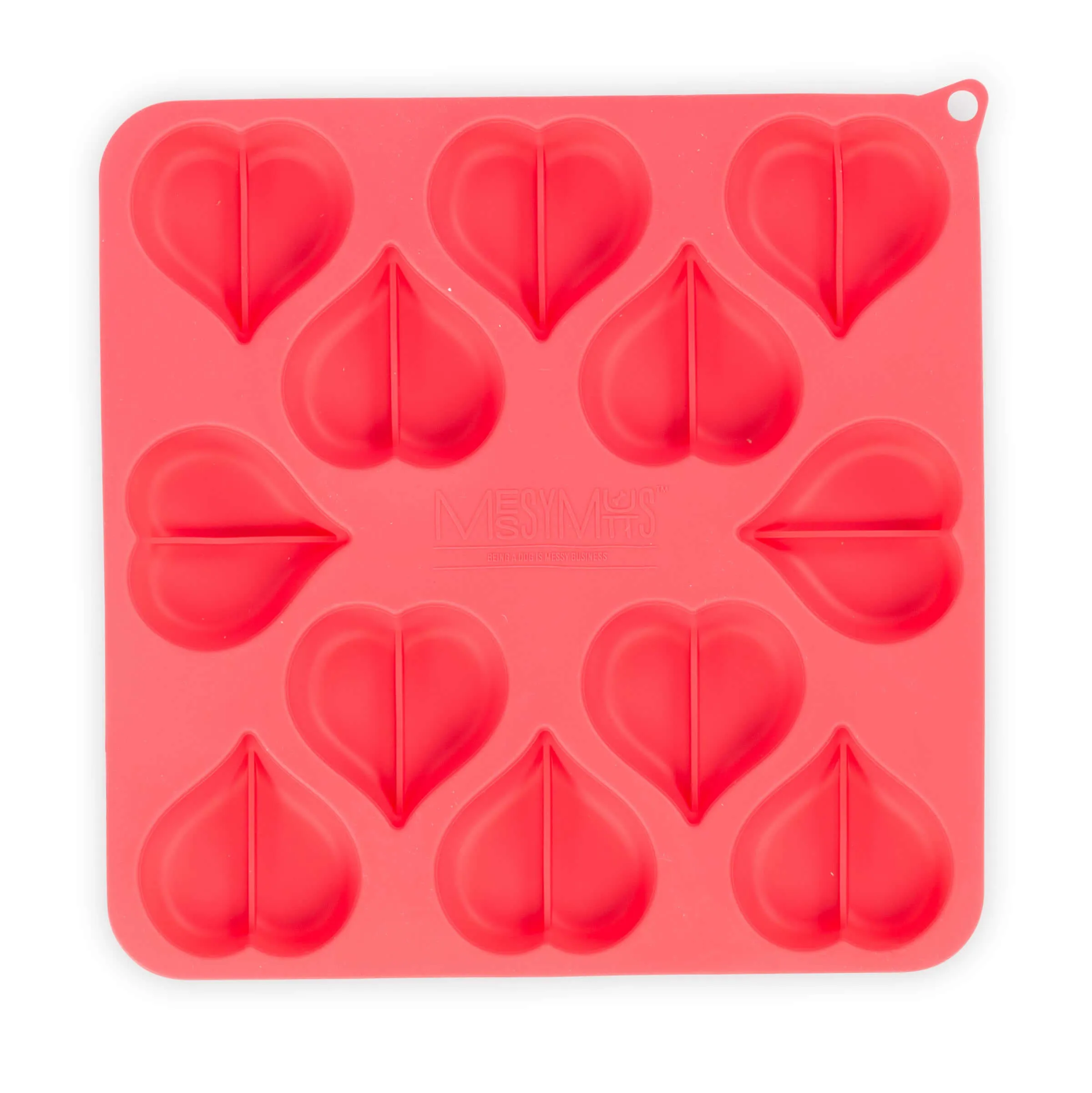 Heart Shape Silicone Bake and Freeze Dog Treat Maker Molds - Pack of 2