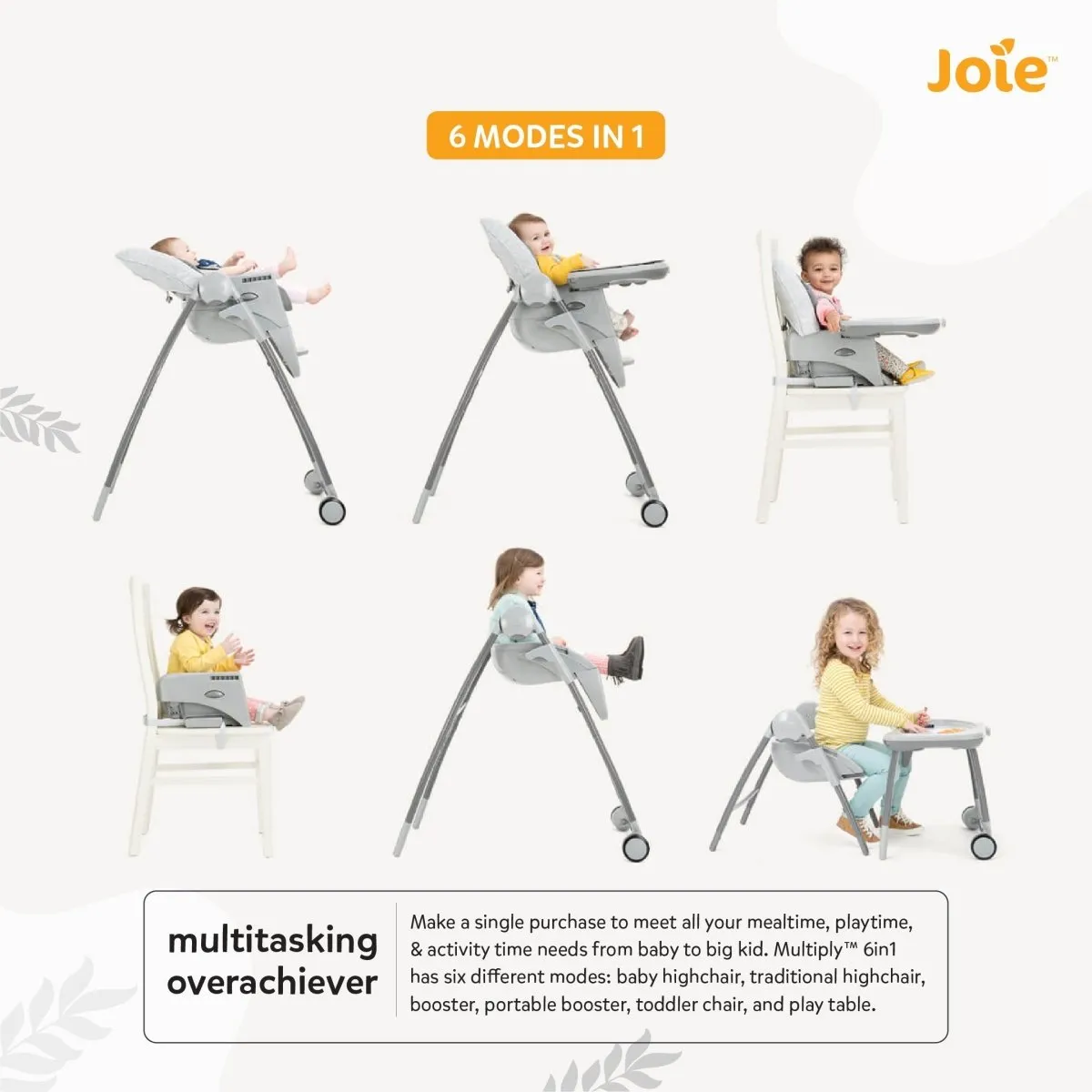 Joie Multiply 6 In 1 High Chair - Fern