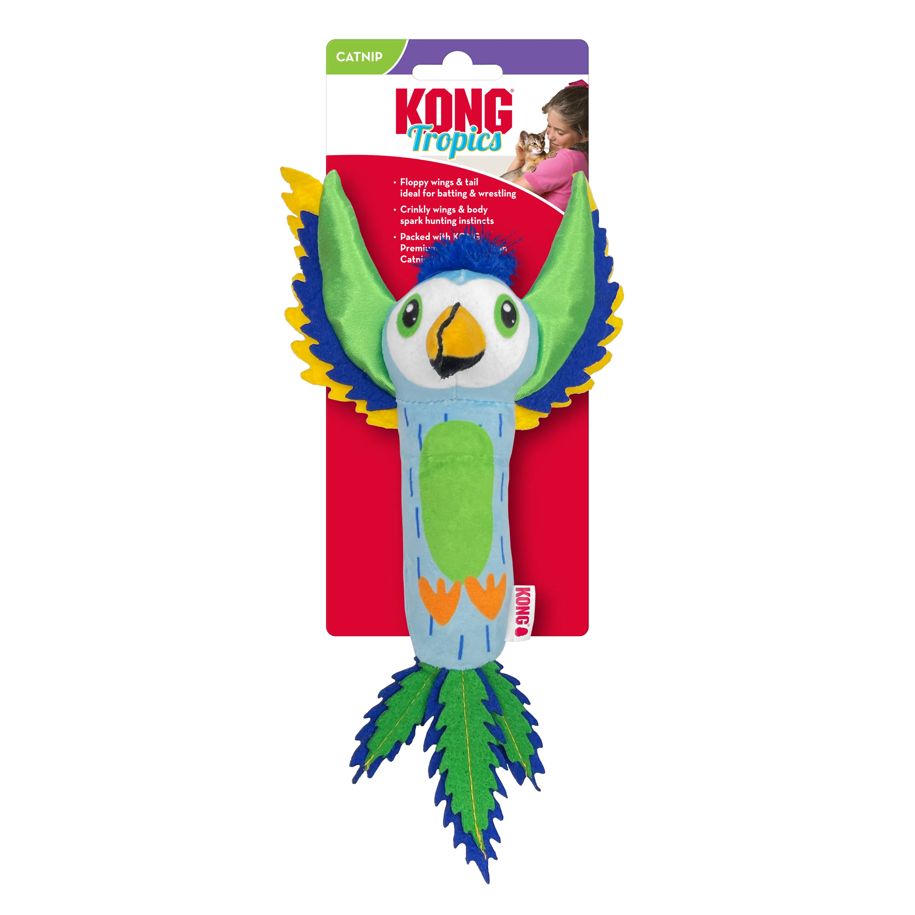 KONG Tropics Bird Assorted Cat Toy