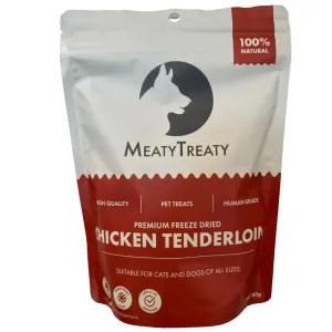 Meaty Treaty Freeze Dried Australian Chicken Tenderloin Cat & Dog Treats 80g