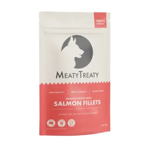 Meaty Treaty Freeze Dried Australian Salmon Fillet Cat & Dog Treats 80g