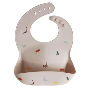 Mushie Silicone Baby Bib Dinosaurs