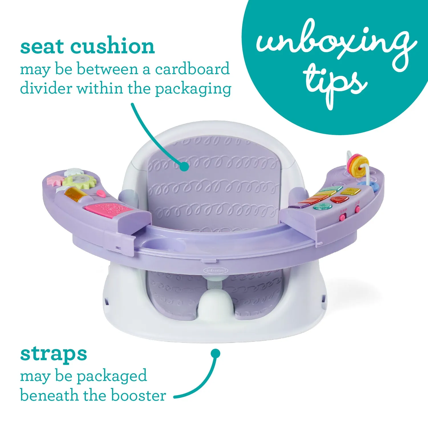 Music & Lights 3-in-1 Discovery Seat & Booster-Lavender