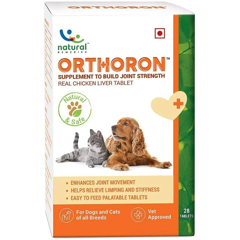 Natural Remedies Orthoron Joint Supplement Tablets for Dogs and Cats (Buy 1 Get 1) (Limited Shelf Life)