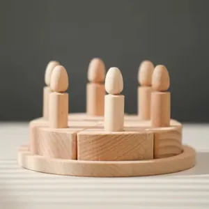 Natural Wooden Birthday Cake Puzzle