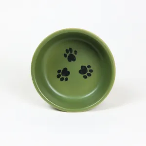 NEW! Set of 2 Small Moss Brookline Pet Bowls by Emerson Creek Pottery Made in USA 0152781x2pc