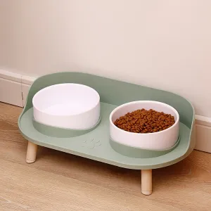 NonSlip Double Feeding Bowl for Cats and Dogs