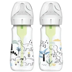 Options  Wide Neck Anti-Colic Bottles Pack Dino