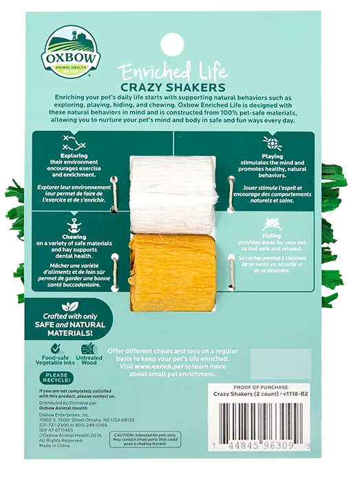 Oxbow Animal Health Enriched Life Crazy Shakers