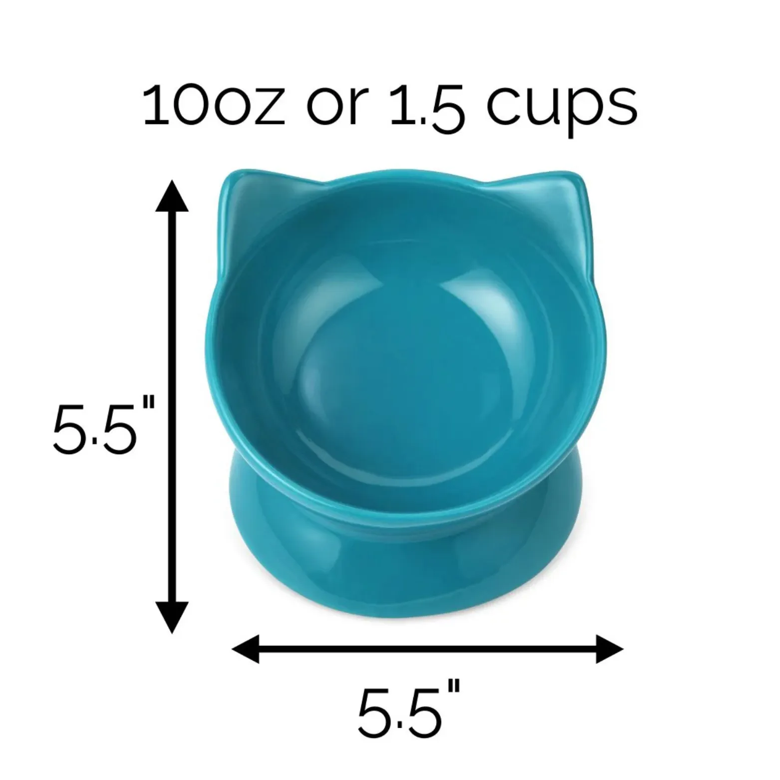 Park Life Designs Oscar Tilt Food Dish for Cats 5" Blue