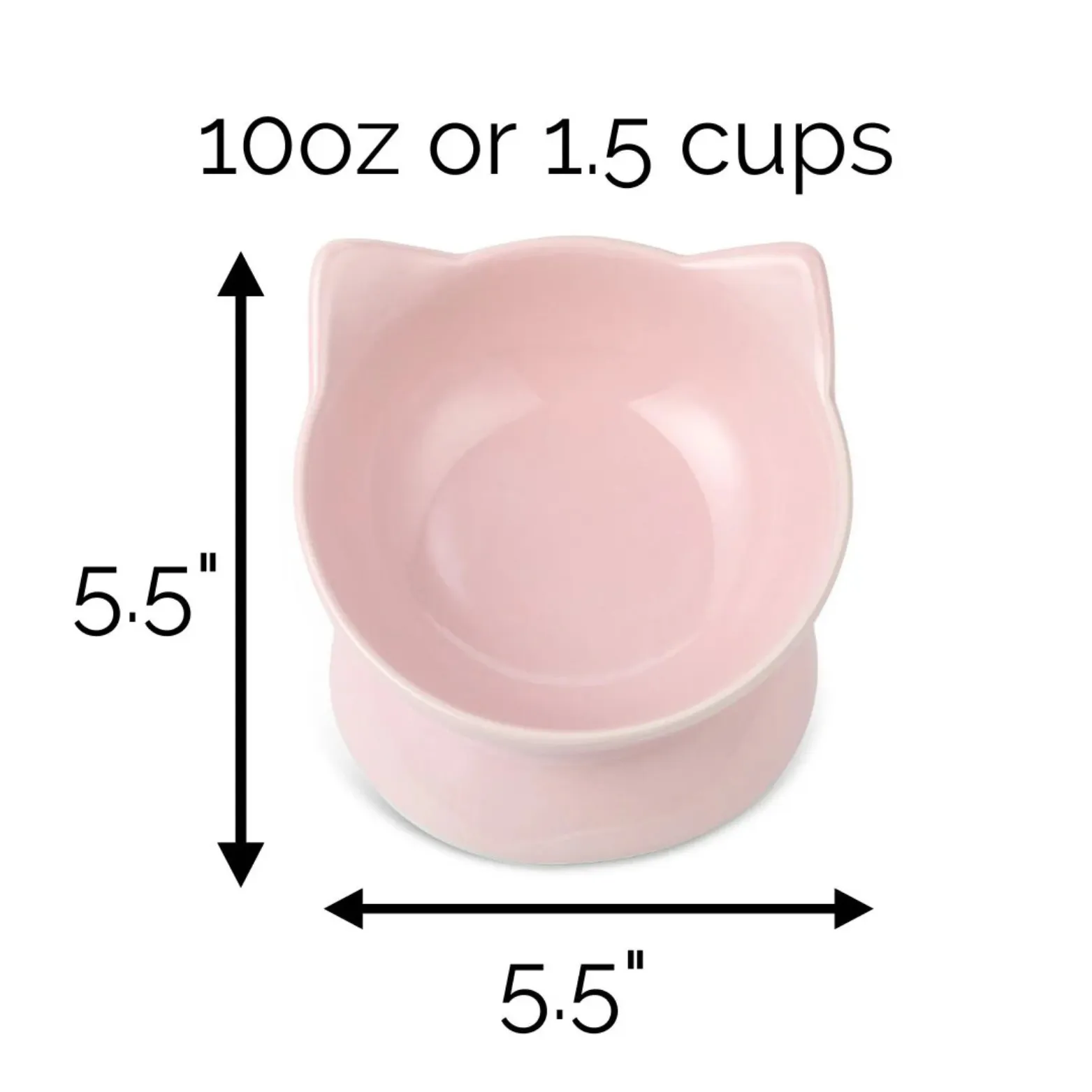 Park Life Designs Oscar Tilt Food Dish for Cats 5" Pink