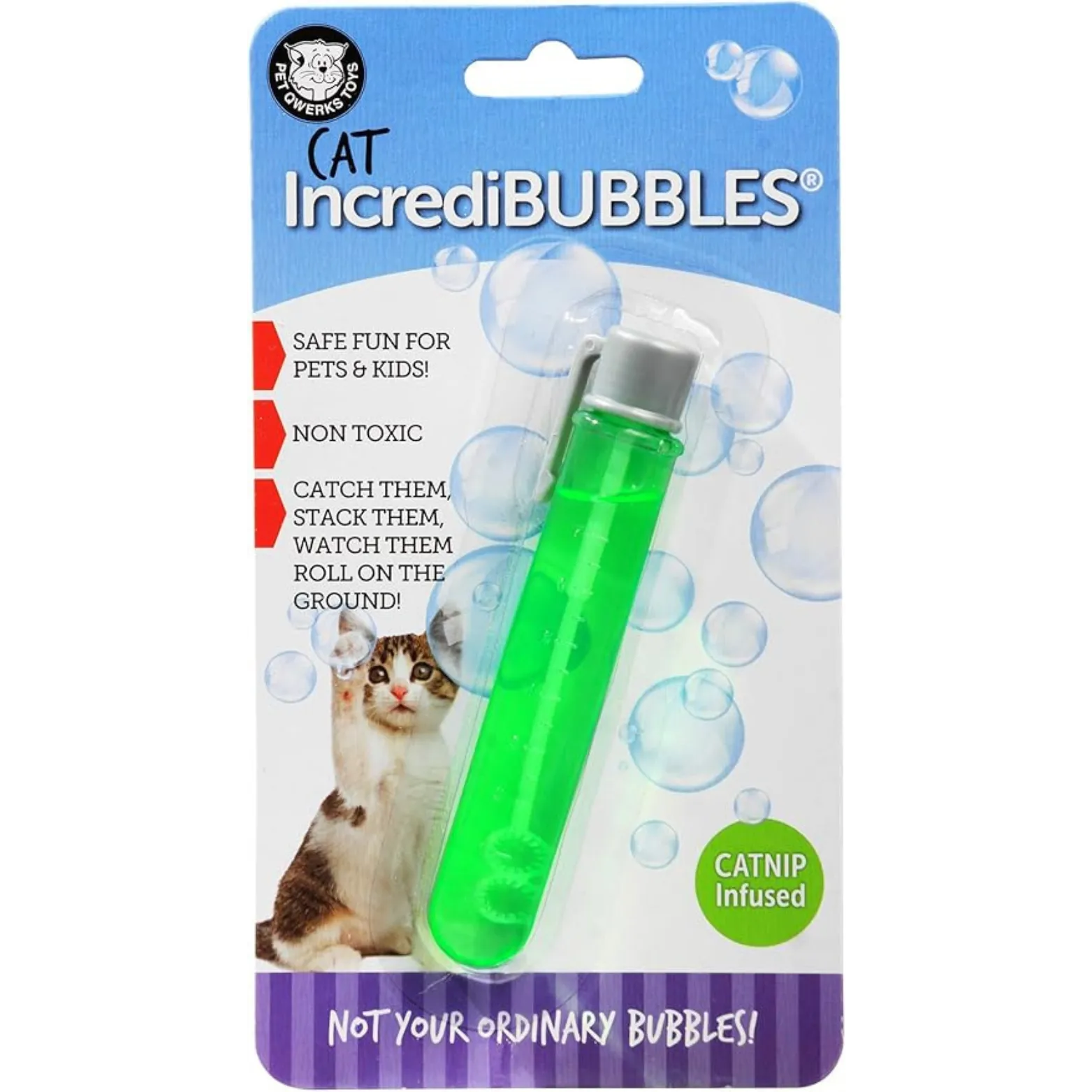 Pet Qwerks Kitty Incredibubbles Catnip Flavored