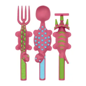 Pink Dino Utensils SET