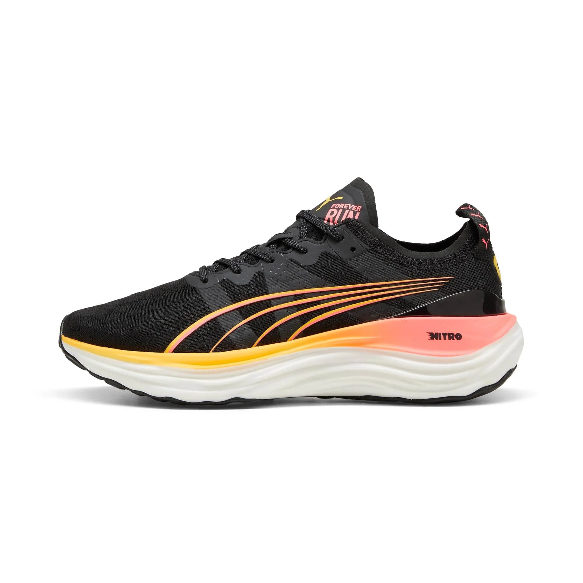 Puma Men's ForeverRun NITRO - Black-Sun Stream-Sunset Glow AW24