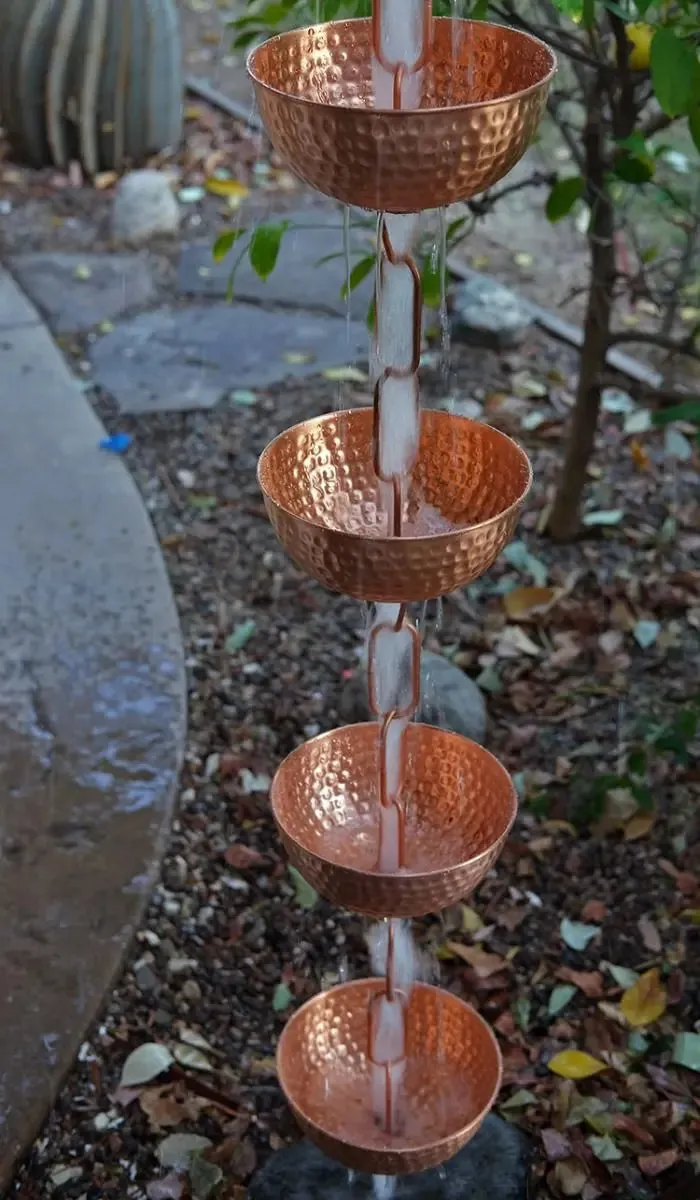 Rain Chain Pure Copper Bowls