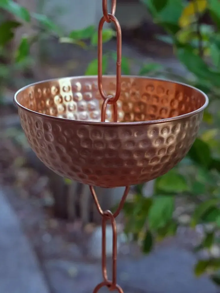 Rain Chain Pure Copper Bowls