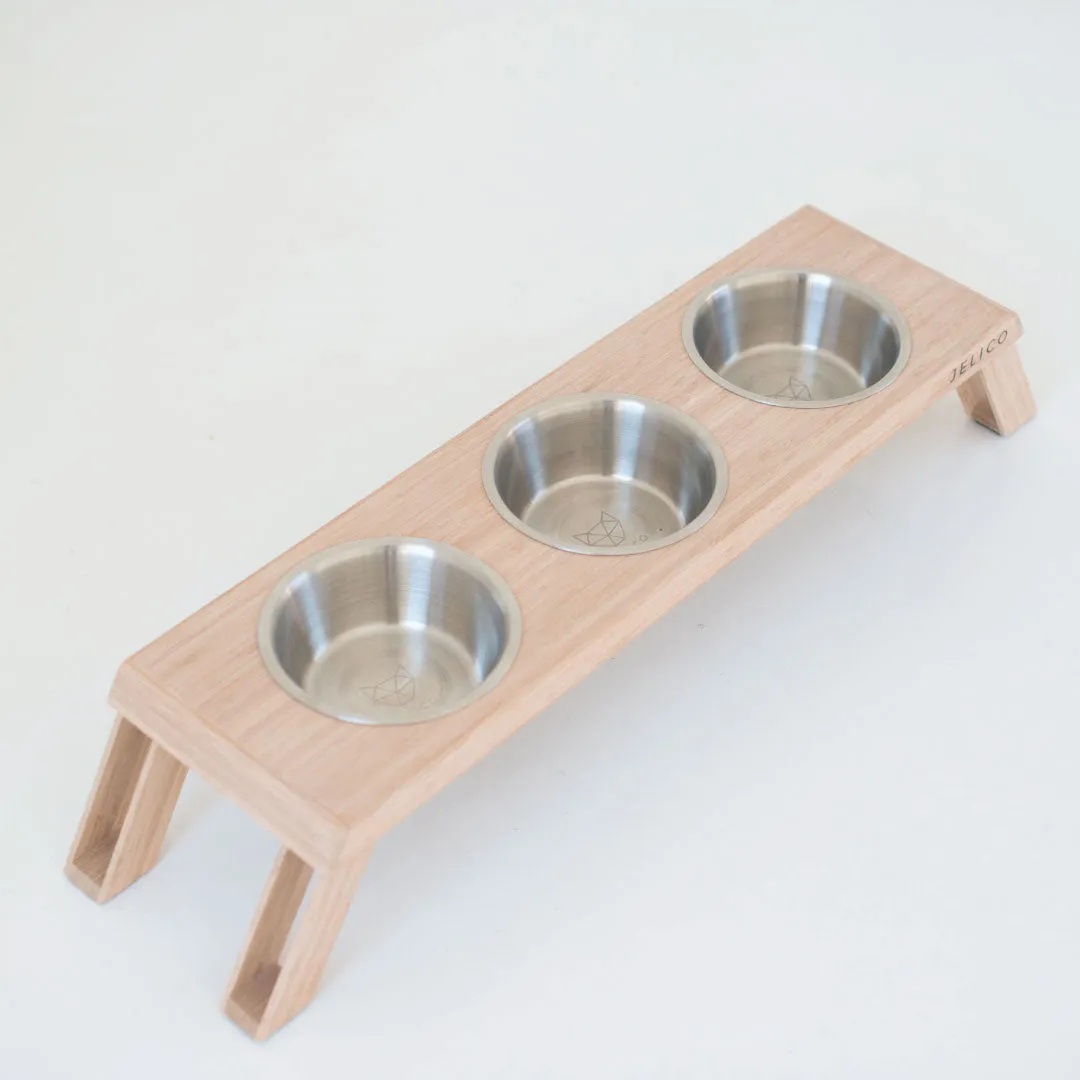 Romeo 3 Bowl Bamboo Pet Feeder