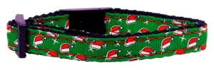 Santa Hat Nylon and Ribbon Collars . Cat Safety