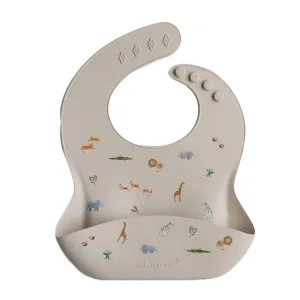 Silicone Printed Bib Safari