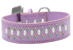 Sprinkles Dog Collar Pearl and AB Crystals Size 20 Lavender