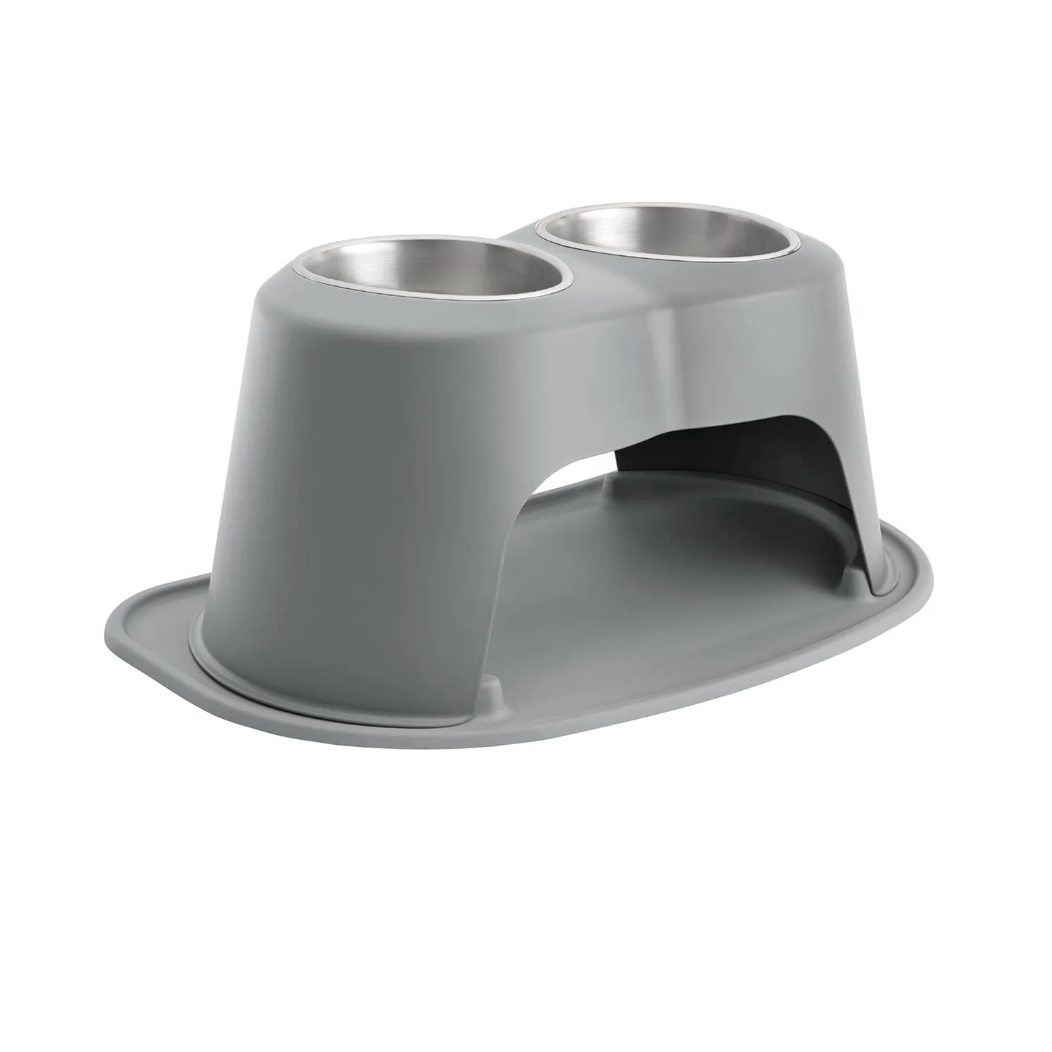 WeatherTech Double High Pet Feeding System, Stainless Steel