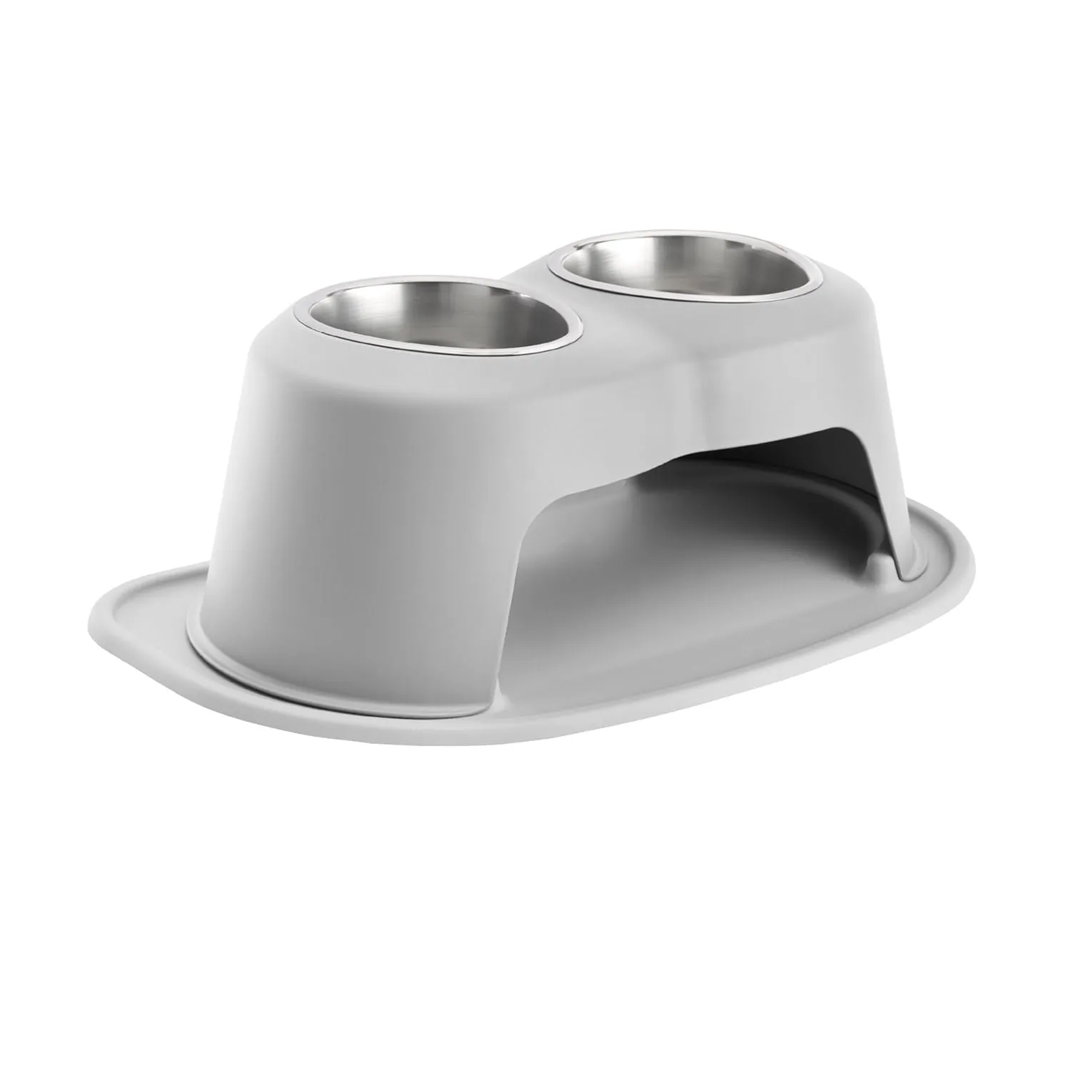 WeatherTech Double High Pet Feeding System, Stainless Steel