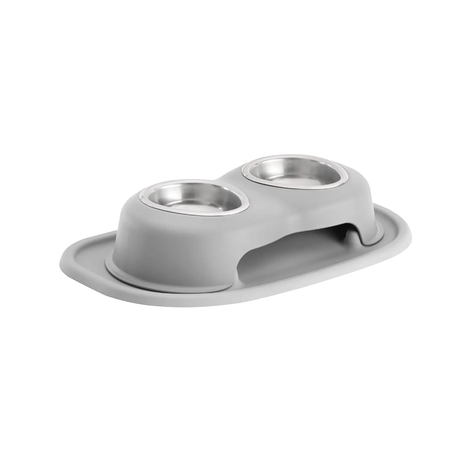 WeatherTech Double High Pet Feeding System, Stainless Steel