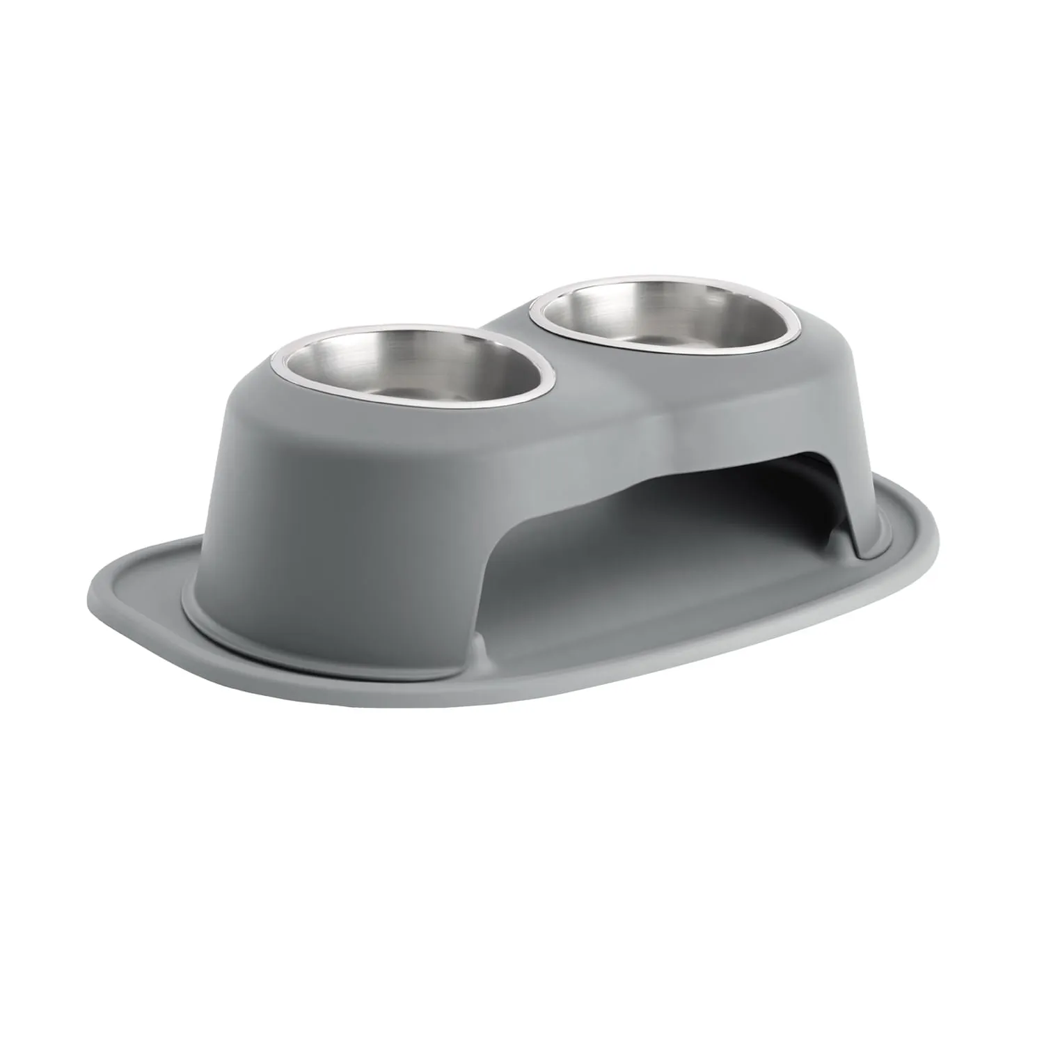 WeatherTech Double High Pet Feeding System, Stainless Steel