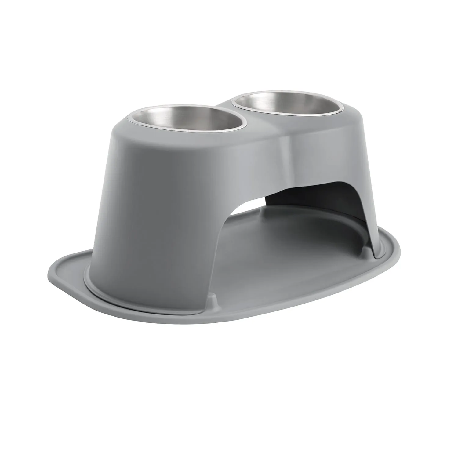 WeatherTech Double High Pet Feeding System, Stainless Steel