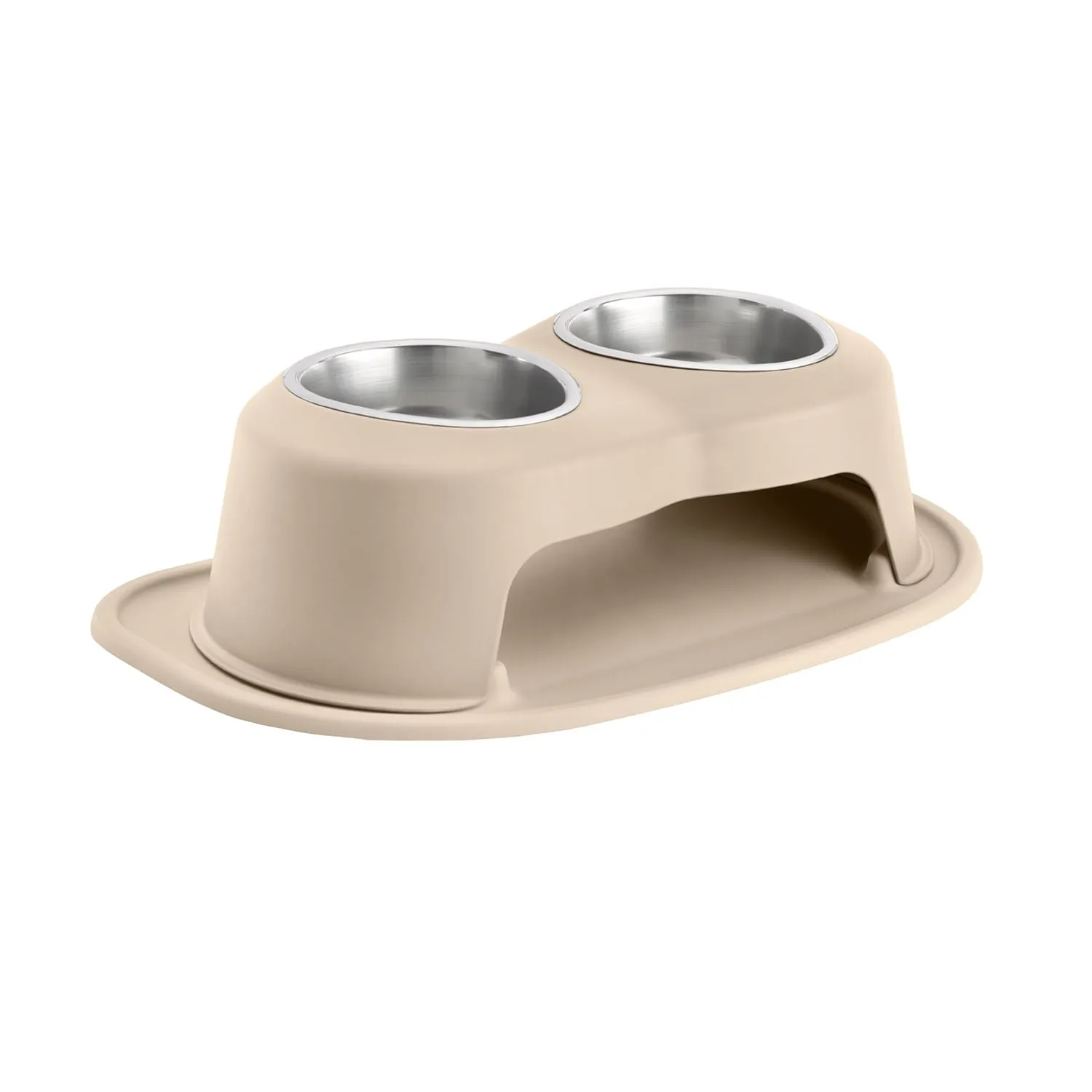 WeatherTech Double High Pet Feeding System, Stainless Steel