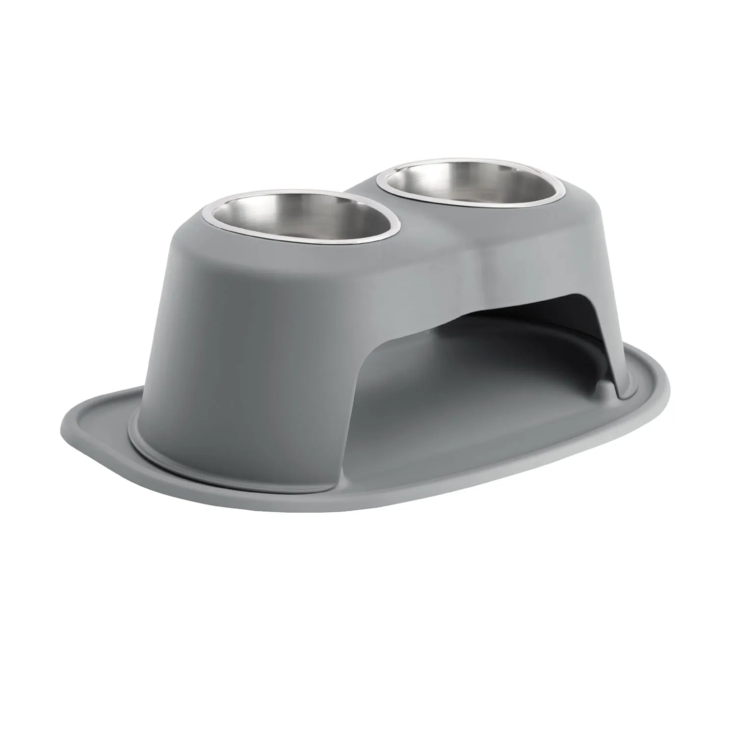 WeatherTech Double High Pet Feeding System, Stainless Steel