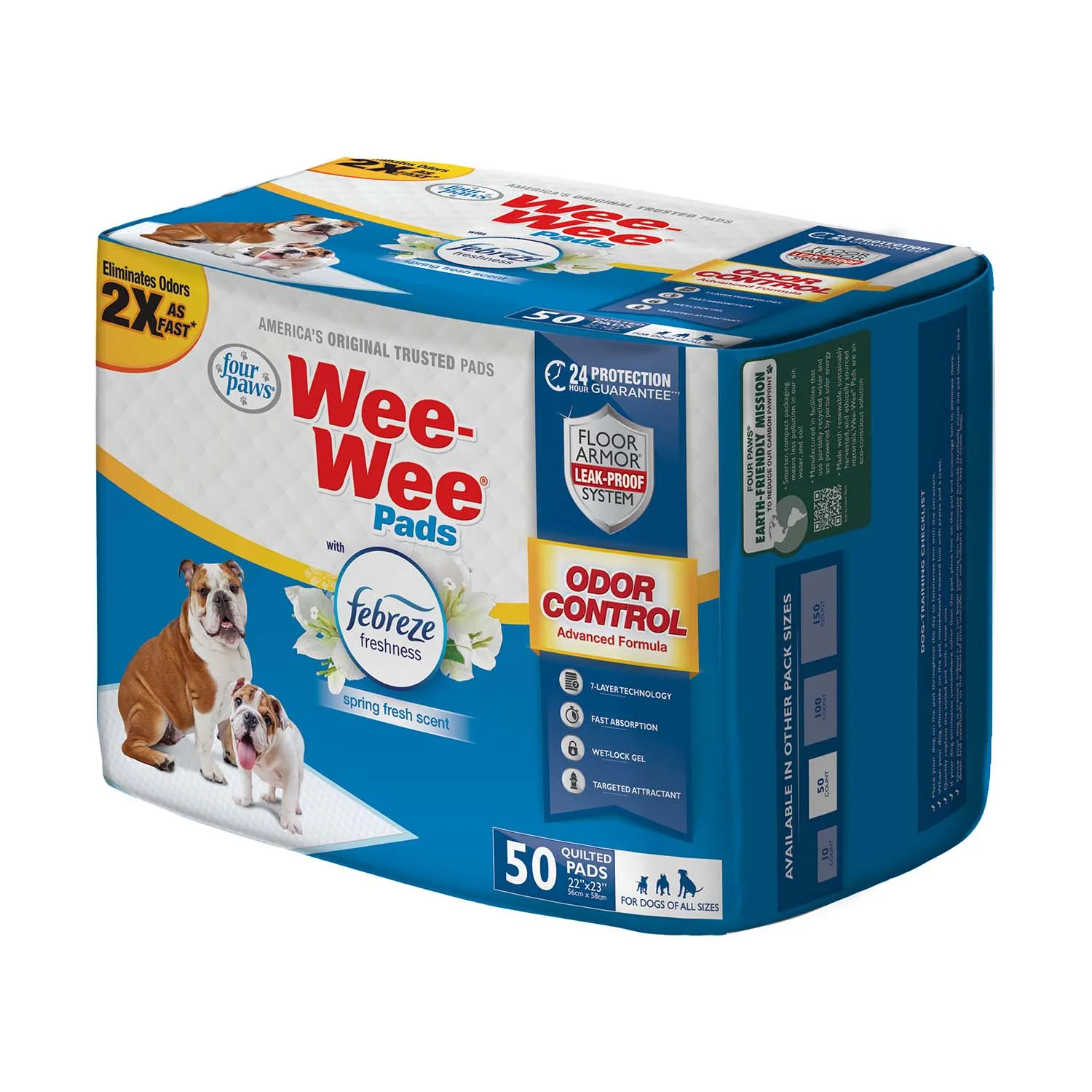 Wee-Wee Odor Control Dog Training Pads with Febreze Freshness