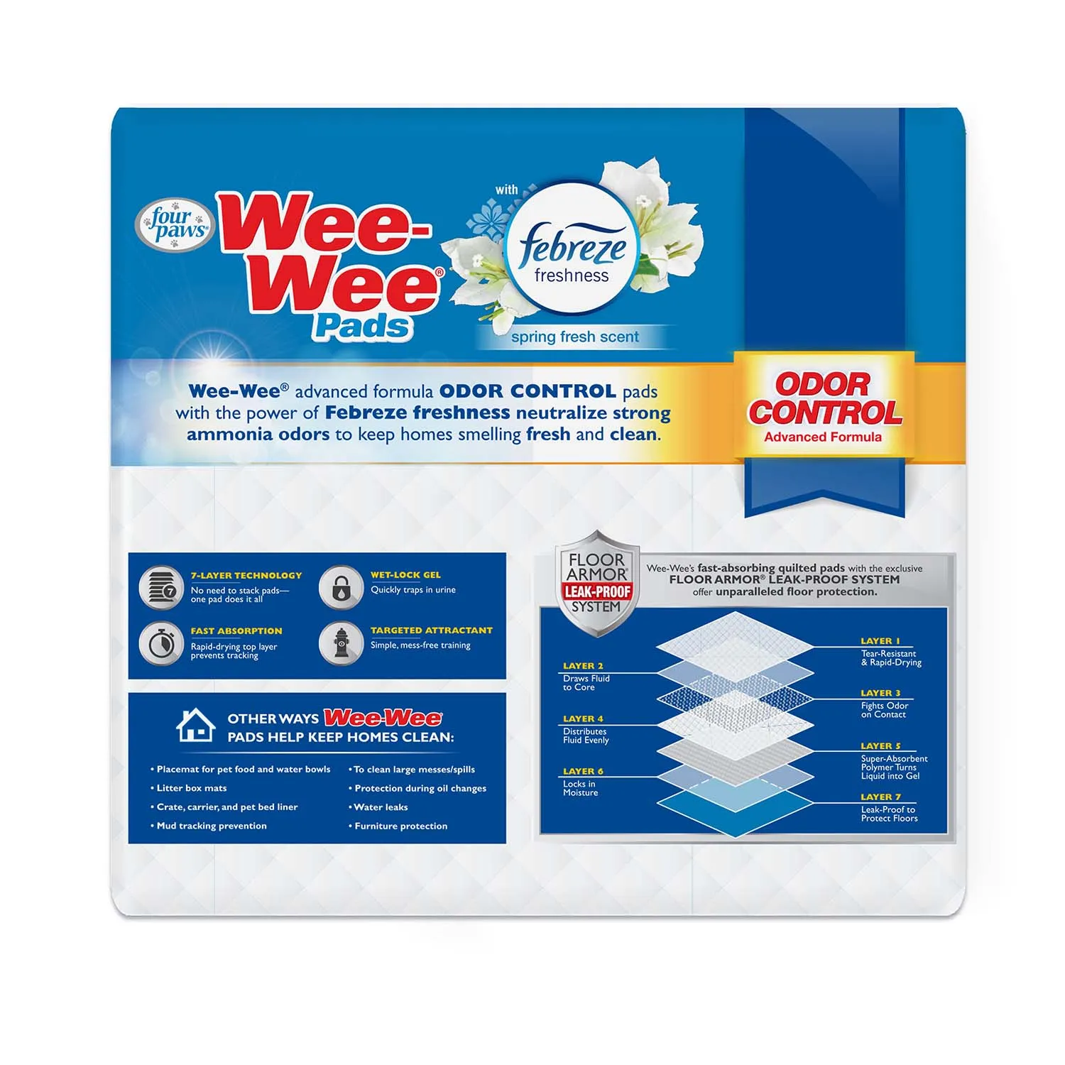 Wee-Wee Odor Control Dog Training Pads with Febreze Freshness