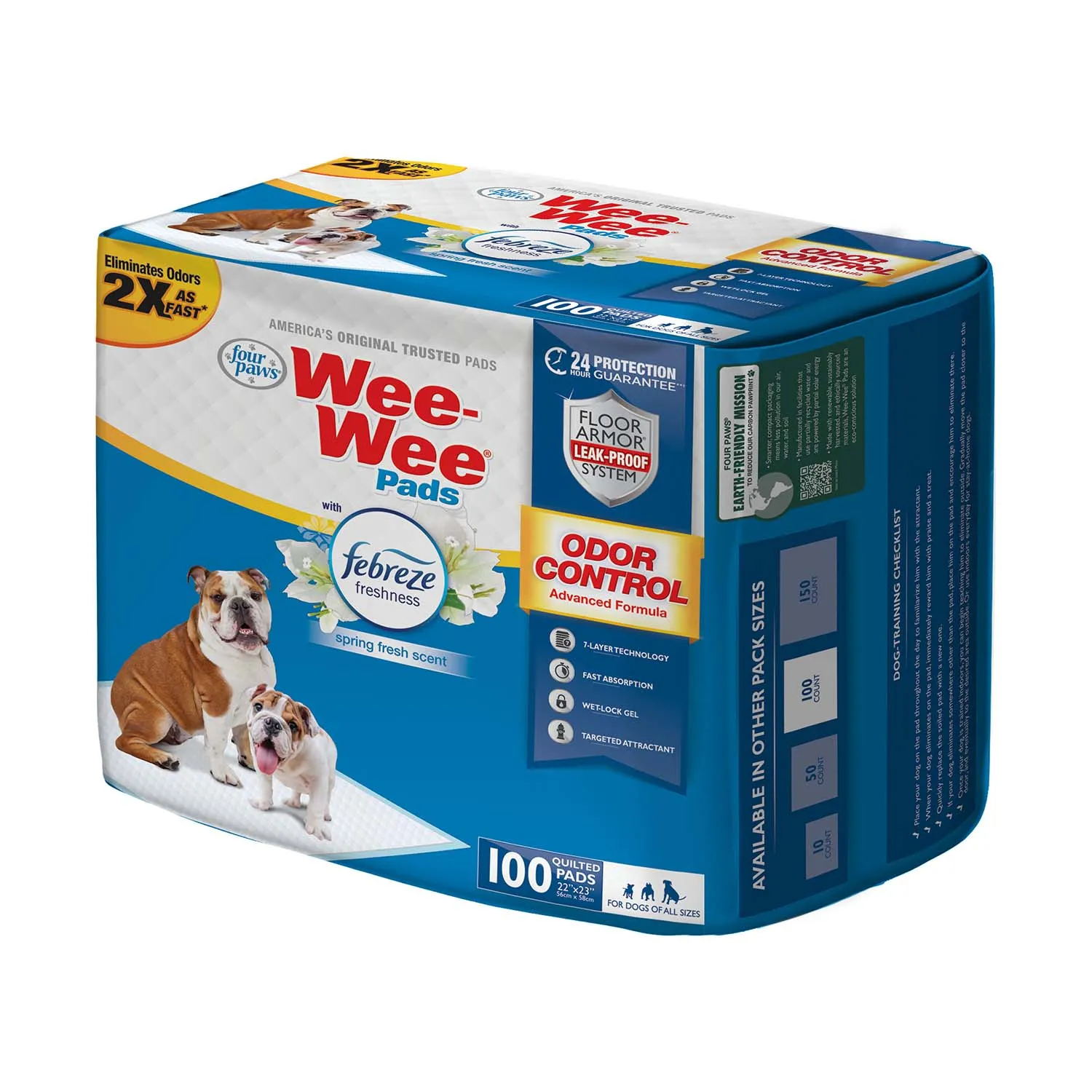 Wee-Wee Odor Control Dog Training Pads with Febreze Freshness