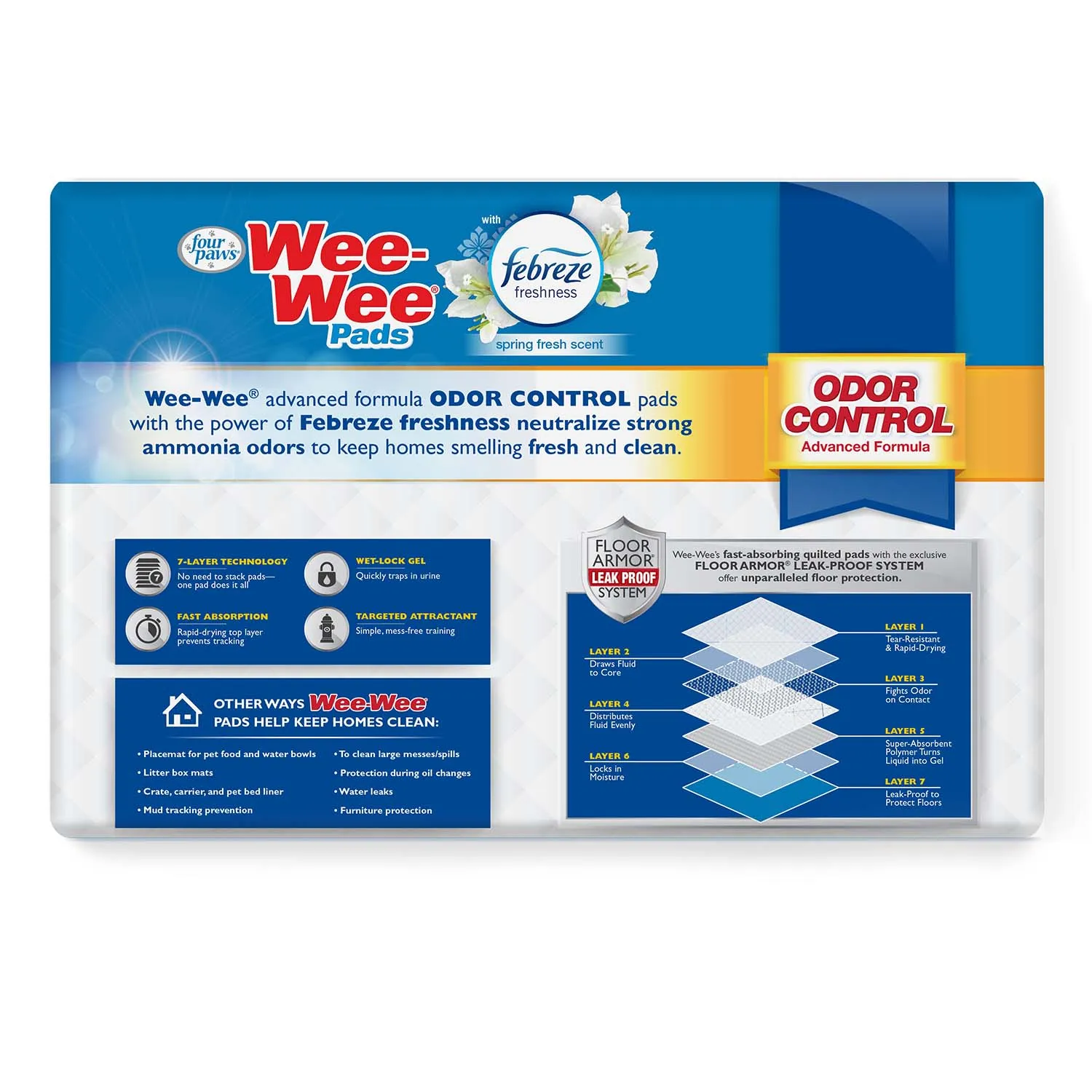 Wee-Wee Odor Control Dog Training Pads with Febreze Freshness