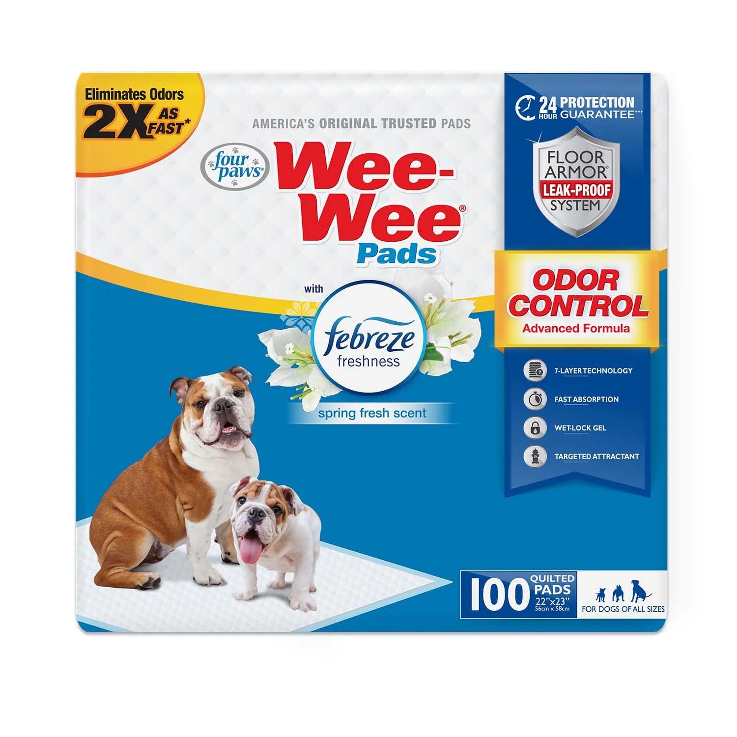 Wee-Wee Odor Control Dog Training Pads with Febreze Freshness