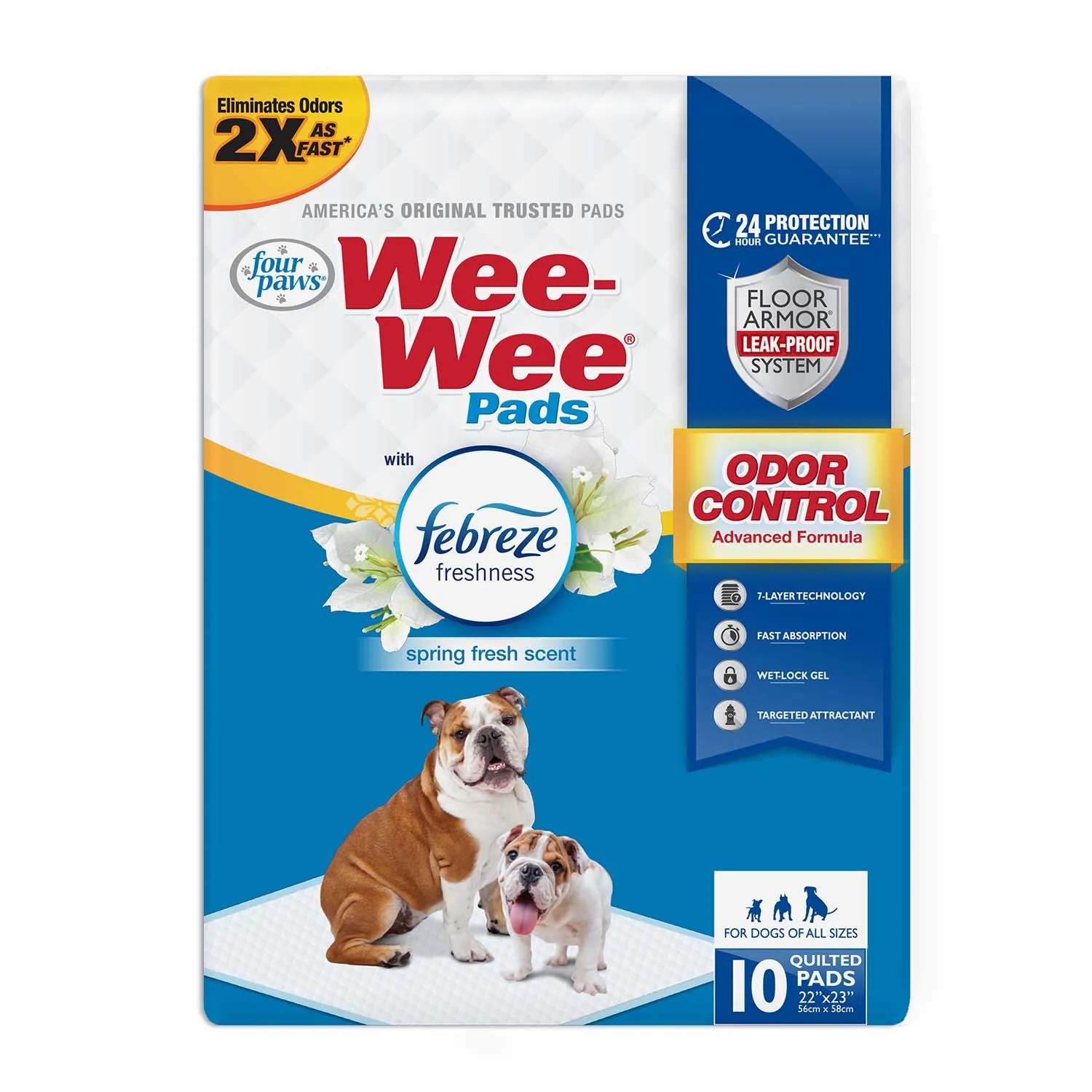 Wee-Wee Odor Control Dog Training Pads with Febreze Freshness