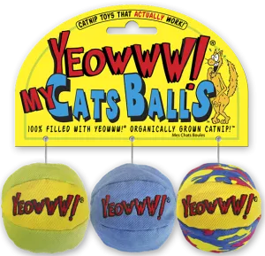 Yeowww! My Cats Balls Catnip Cat Toy Set